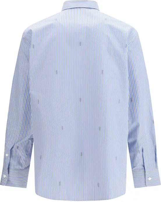 Shirt Gucci Light Blue Cotton Pattern Shirt