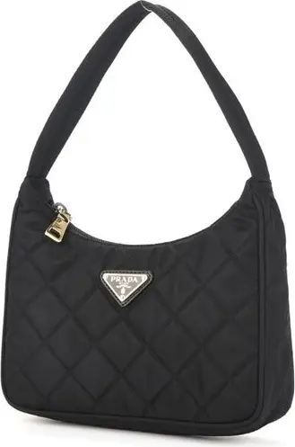 Черная нейлоновая сумка на плечо Prada