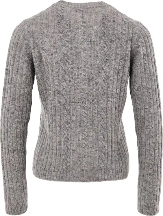 Gray Wool Cardigan Gran Sasso