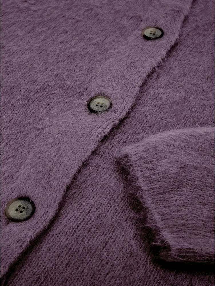 Cardigan Bordeaux Wool Gran Sasso