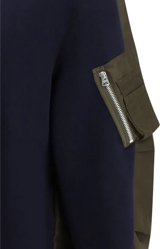 Синяя хлопковая толстовка Sacai