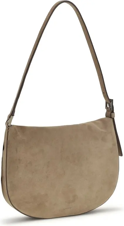 Shoulder Bag Beige Calf Leather Bos Taurus