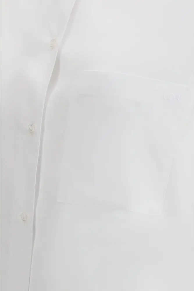 White Cotton Dress Shirt Loulou De Saison