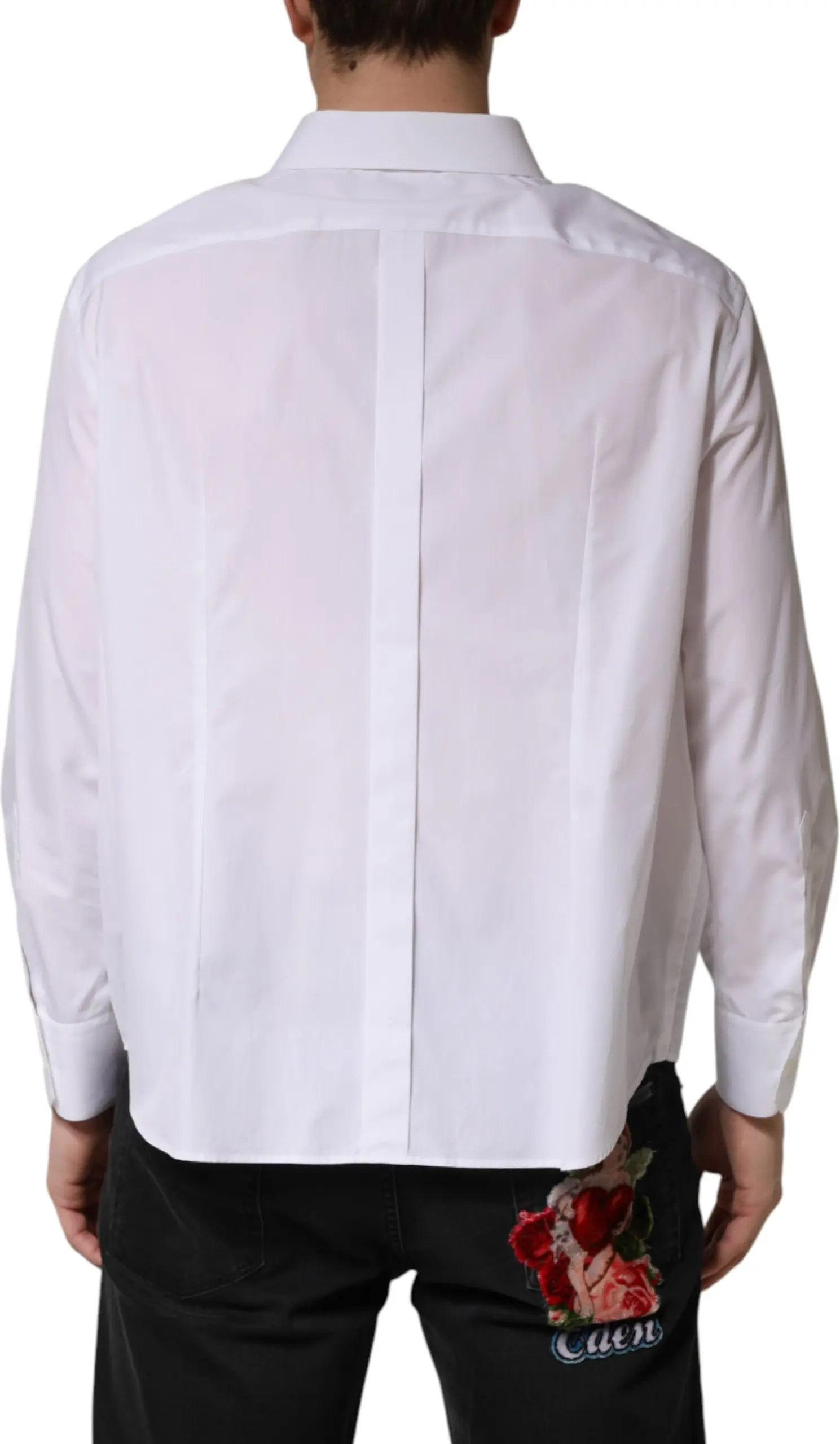 White SARTORIA Cotton Collared Dress Shirt