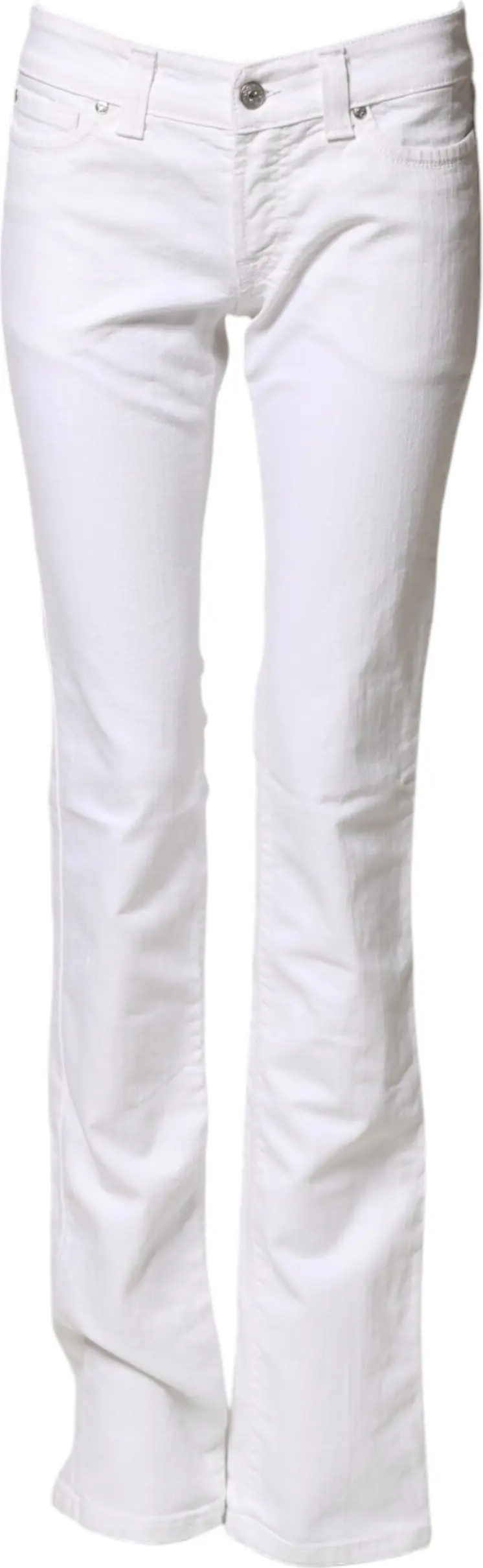 Белые джинсы Bootcut с низкой посадкой