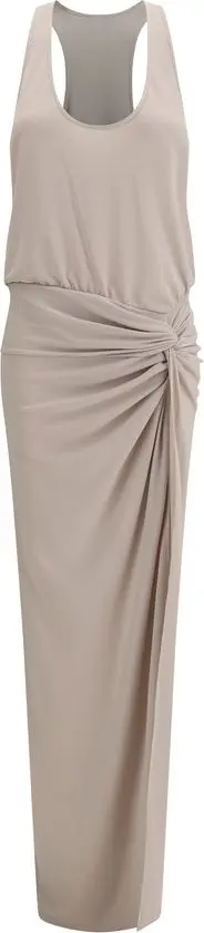 Dress The Andamane Gray Polyester Long Dress