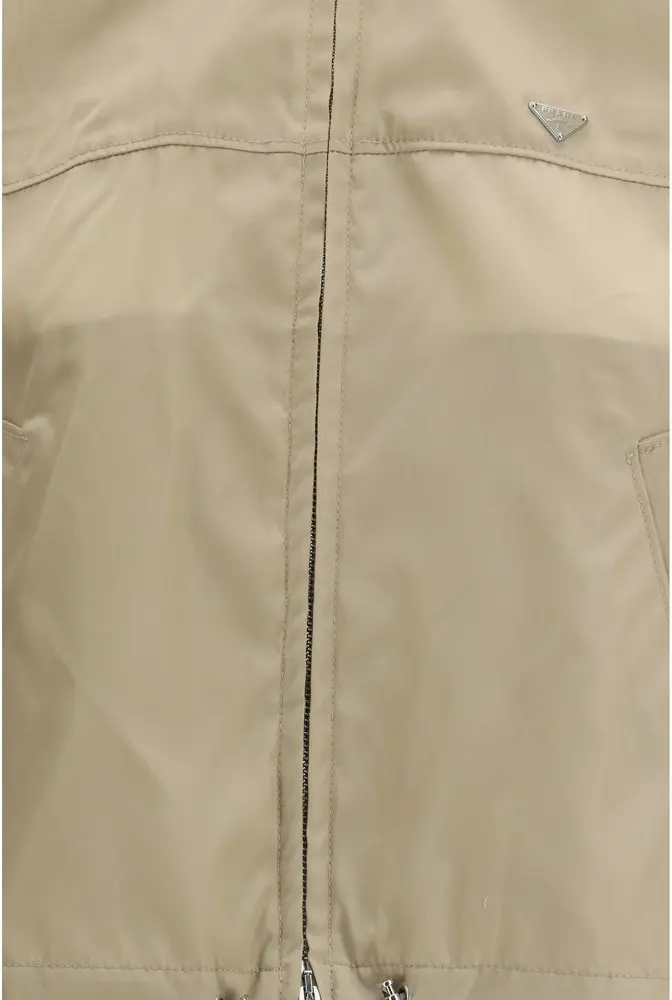 Jacket Prada Beige Recycled Polyamide Shell Jacket