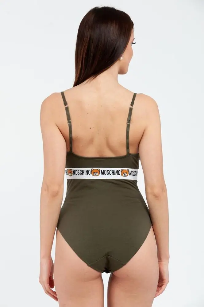 Ikki rangli paxta bodysuit Moschino