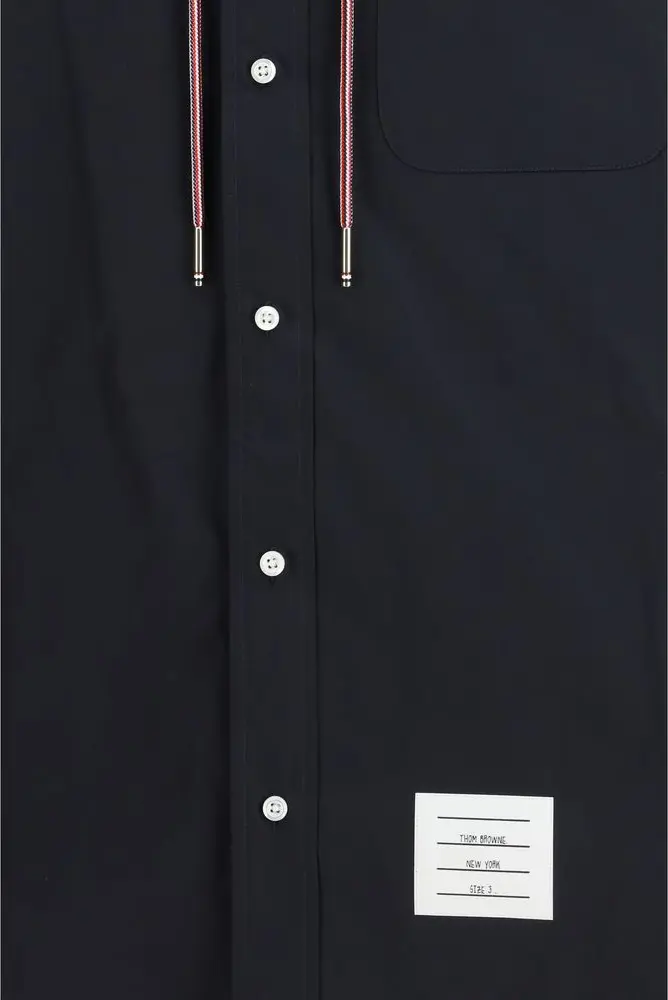 Черная толстовка из полиамида от Thom Browne