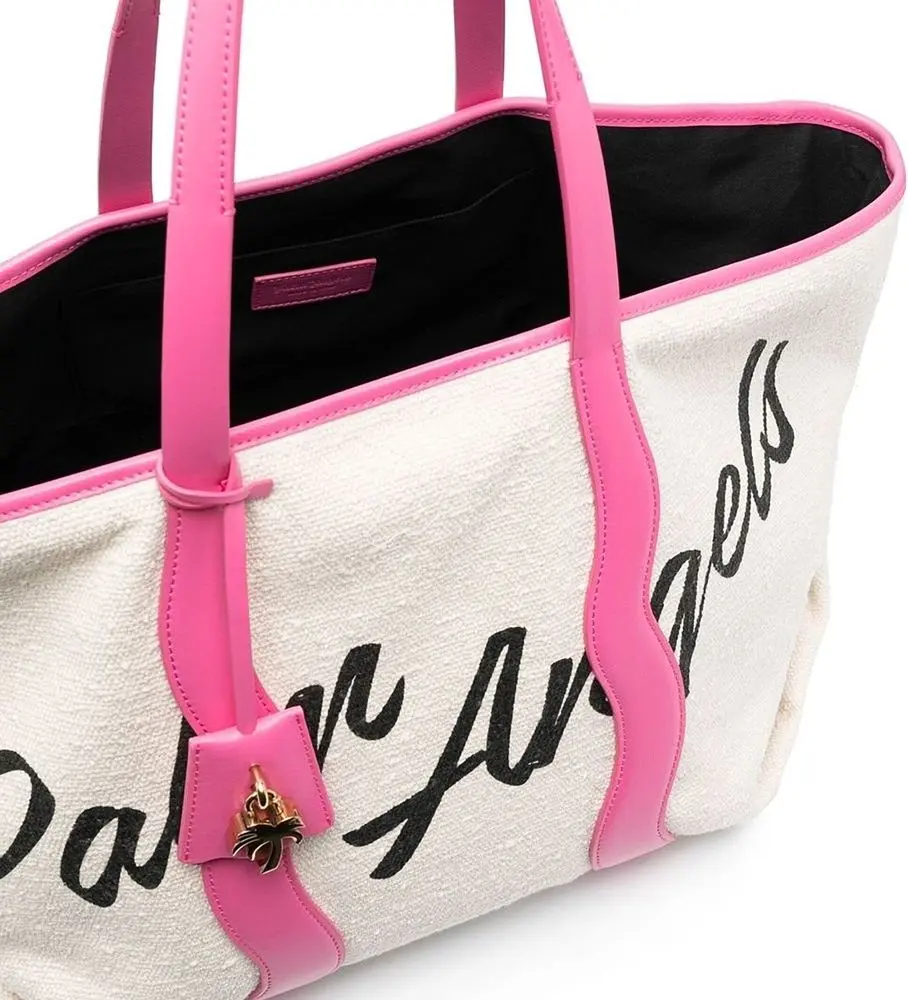 Palm Angels oq kanvas tote sumkasi