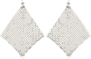 Silver Brass Earrings Rabanne