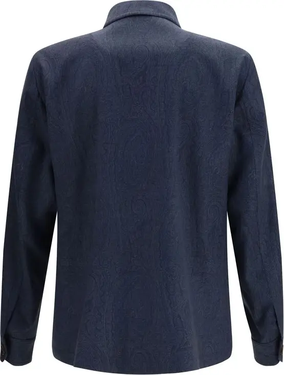 Blue Wool Coat Etro