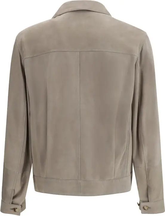 Coat Brunello Cucinelli Bicolor Calf Leather Bos Taurus