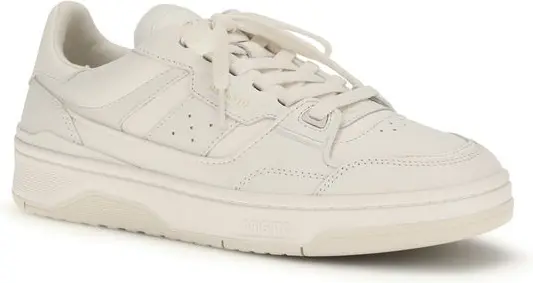 Gray Calf Leather Sneakers