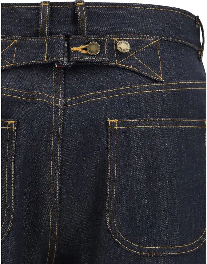 Blue Cotton Straight-Leg Jeans Thom Browne