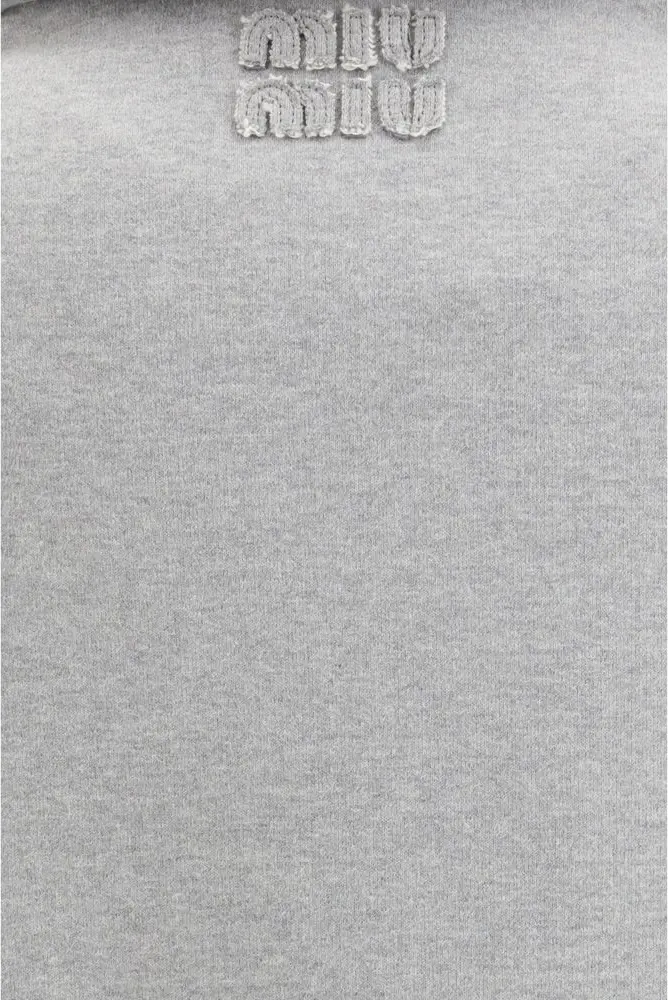 Miu Miu gri xat qopli sviter