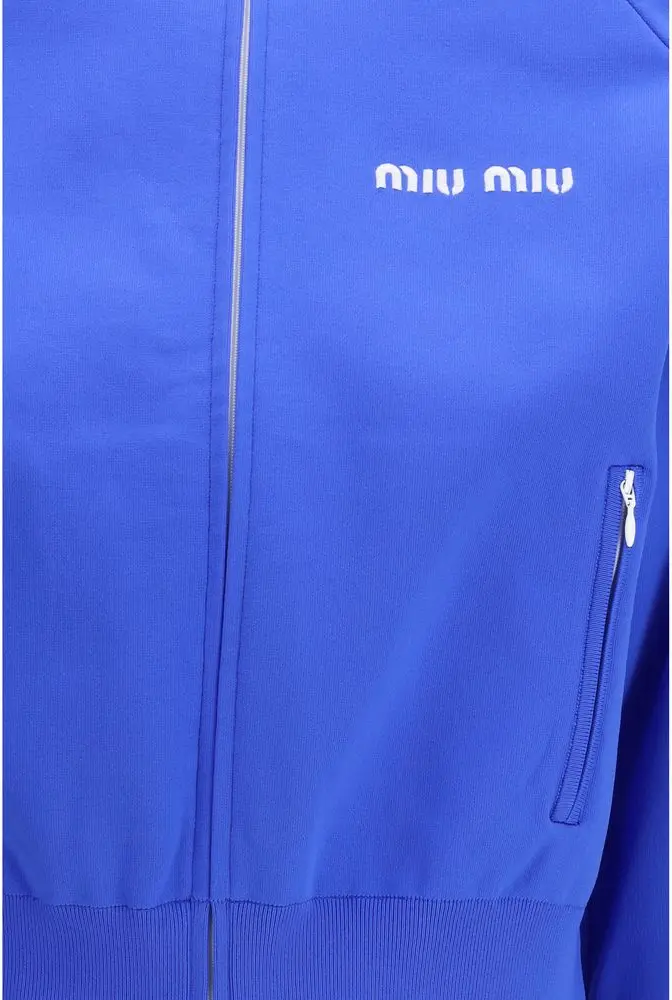 Синяя толстовка Miu Miu из полиамида