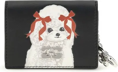 Card Holder GANNI Poodle print