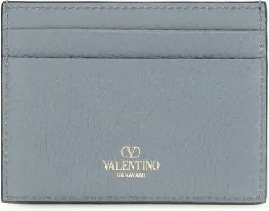 Кошелек из телячьей кожи Bos Taurus синего цвета от Valentino Garavani
