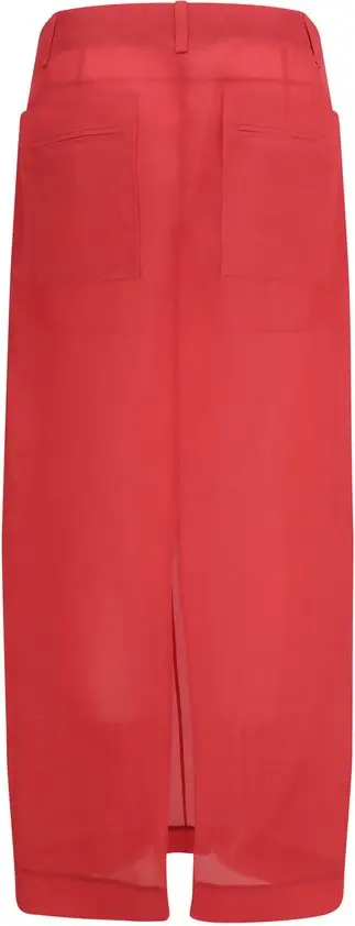 Khaite Multicolor Silk Midi Skirt