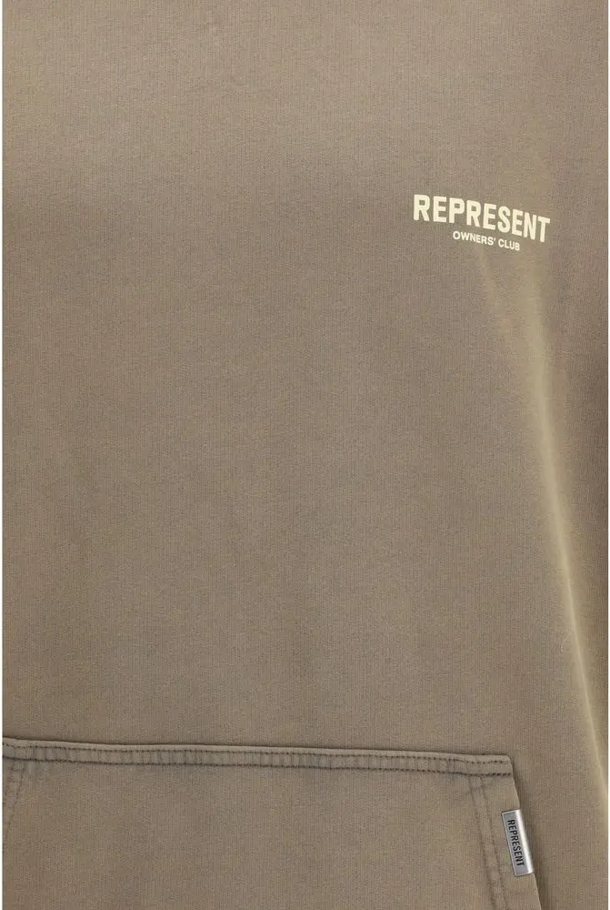 Коричневый хлопковый свитшот Represent