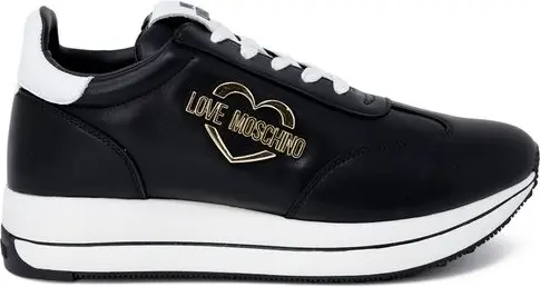 Кроссовки LOVE MOSCHINO Черная Кожаная Низкая Обувь