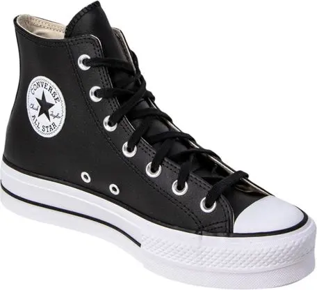 Кеды Converse Черные Полиэтиленовые на платформе