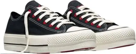 Black Fabric Platform Sneakers Converse
