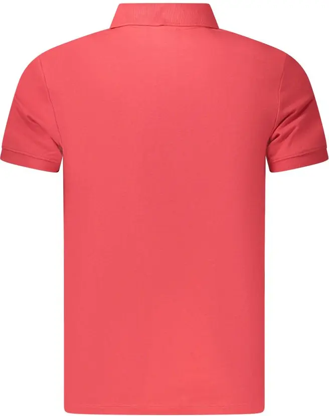 Red Cotton Men Polo Shirt