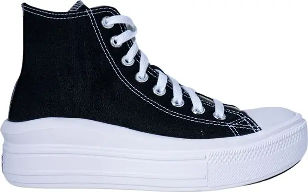 Black Cotton Platform Sneakers Converse