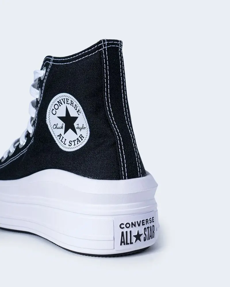 Black Cotton Platform Sneakers Converse