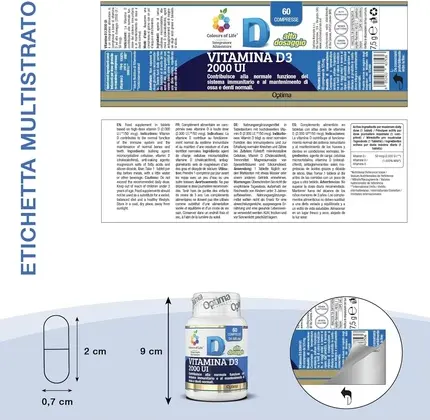 Vitamin D3 2000 IU Supplement Colours Of Life