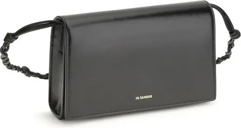 Jil Sander Black Calf Leather Bos Taurus Wallet