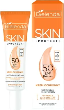 Himoya qiluvchi krem Bielenda Skin Protect SPF 50 Yorqinlashtiruvchi va EnergiyaBeruvchi