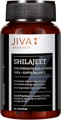 Dietary Supplement Jiva Ayurveda Pure Shilajit Mumio Capsules