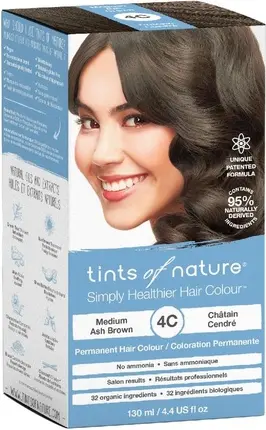 Permanent Hair Dye Tints Of Nature 4C Medium Ash Brown
