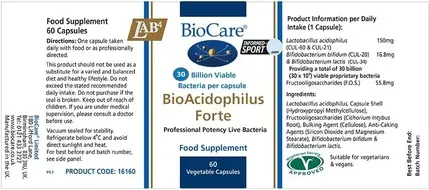 Biocare BioAcidophilus Forte Sabz Kapsulalari