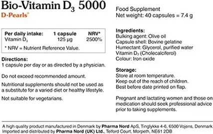 Vitamin D3 Capsules Pharma Nord