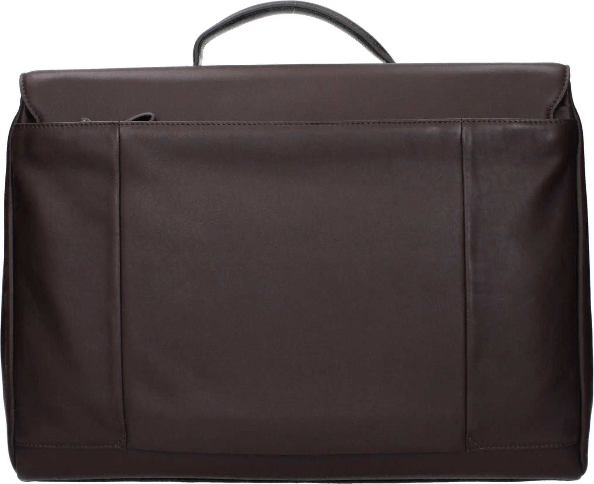 Brown Leather Business And Laptop Bag