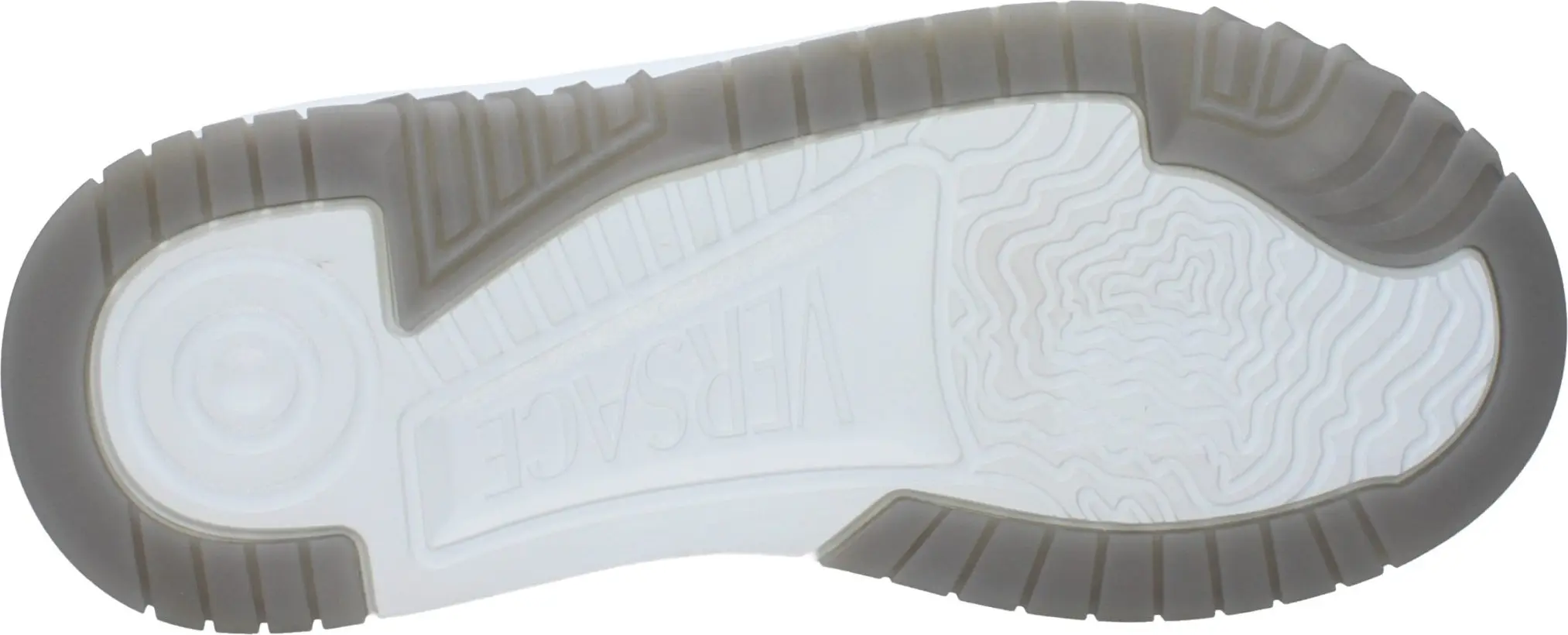 Gray Leather Low Top Sneakers Versace
