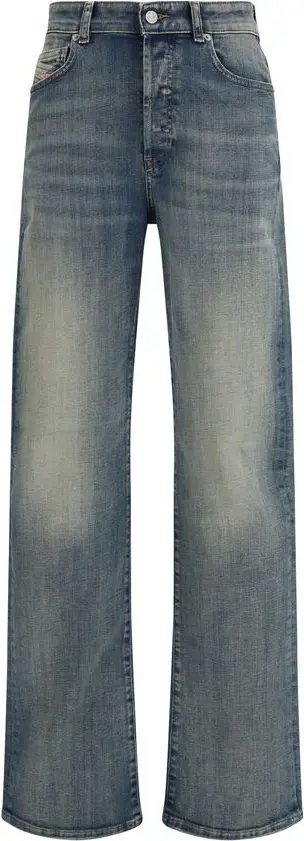 Джинсы Diesel Blue Cotton Straight-Leg