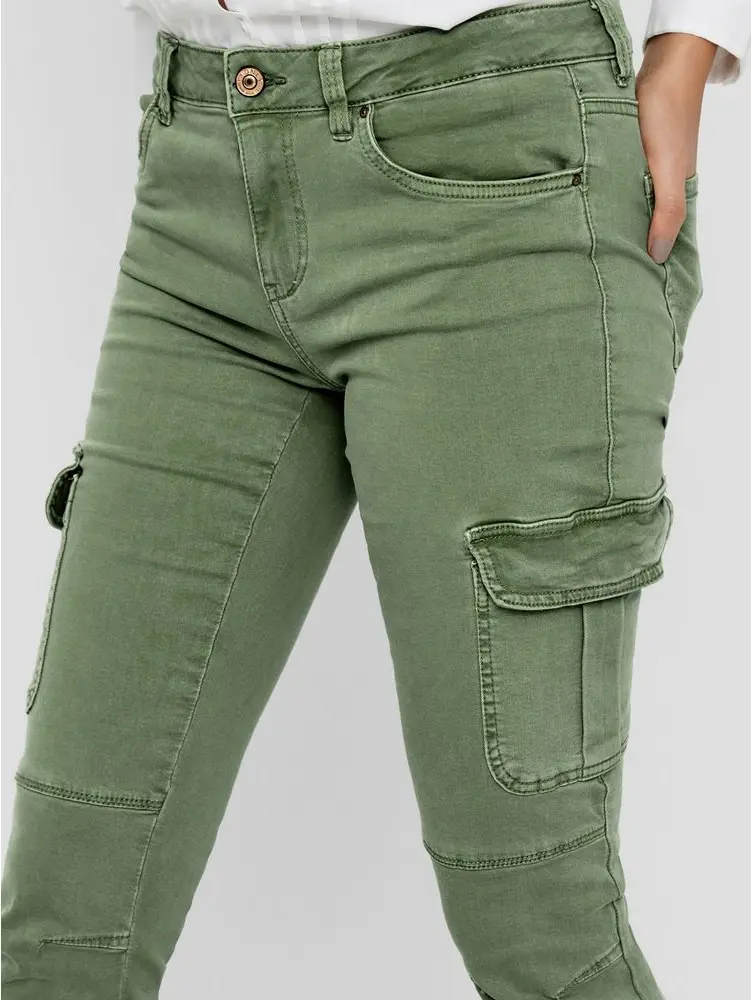 Pants ONLY Green Cotton Skinny