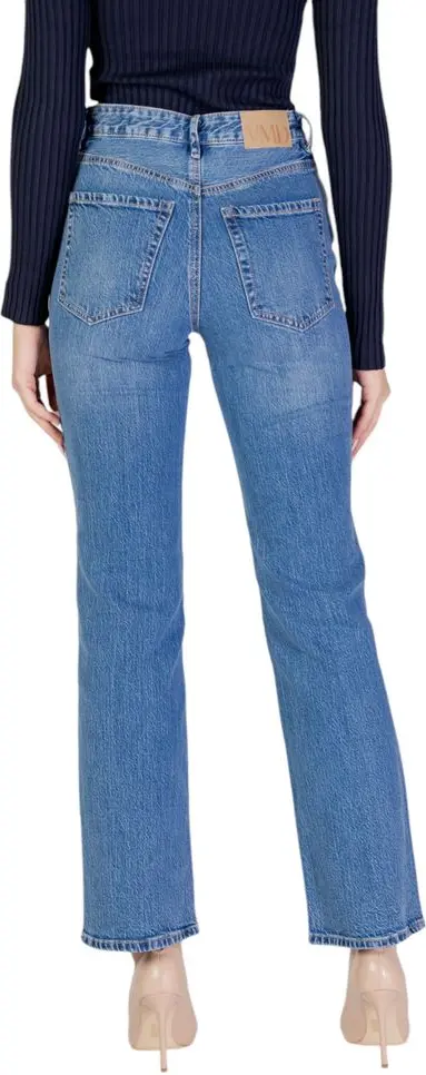 Vero Moda Yengil Moviy Jinslar Paxta Mom