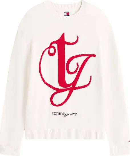 Tommy Jeans Yumshoq futbolka Kreml Rengli Tiklangan Paxta Kiyim