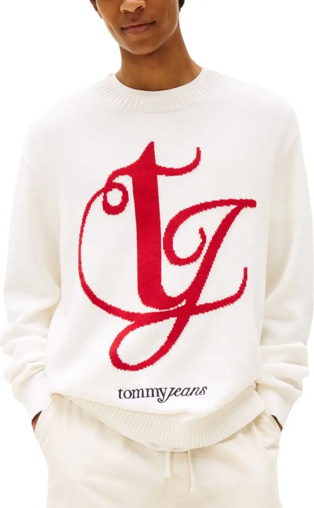 Tommy Jeans Yumshoq futbolka Kreml Rengli Tiklangan Paxta Kiyim