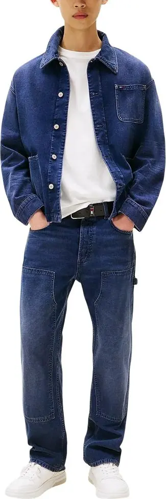 Джинсы Tommy Jeans Синие из переработанного хлопка Расслабленный крой