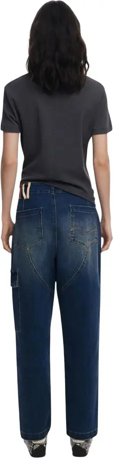 Джинсы Desigual Синие Хлопок Boyfriend