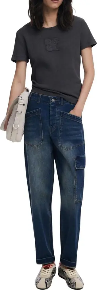 Джинсы Desigual Синие Хлопок Boyfriend