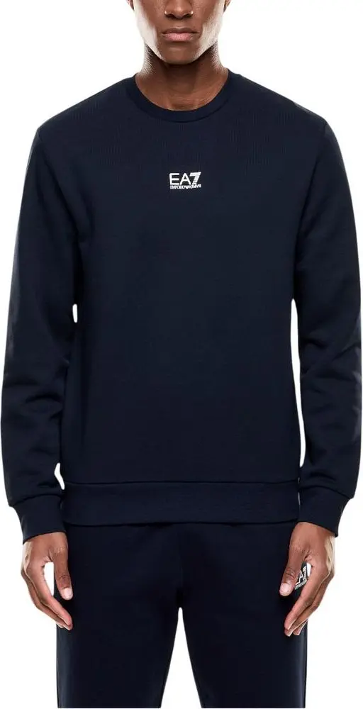 Синяя хлопковая толстовка Armani EA7 Emporio