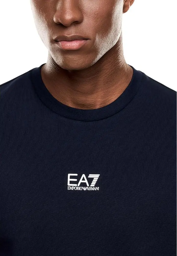Ko'k paxta sviter Armani EA7 Emporio